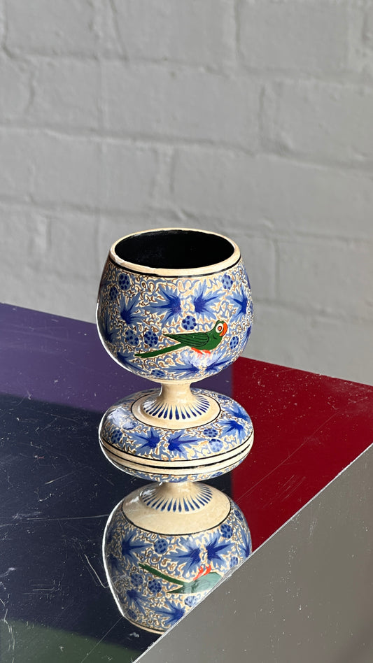 Painted Egg Cup with Bird