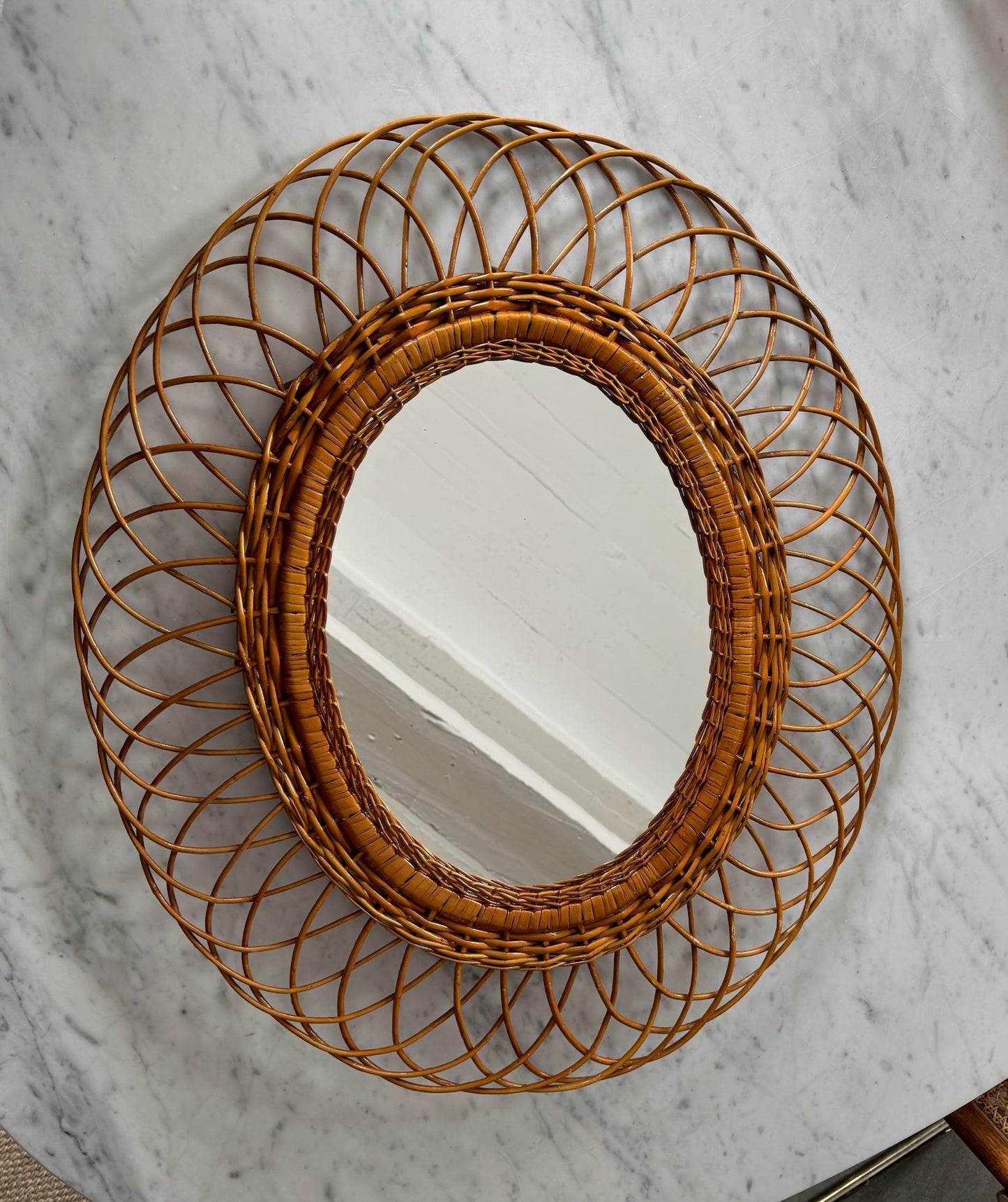 Rattan Mirror