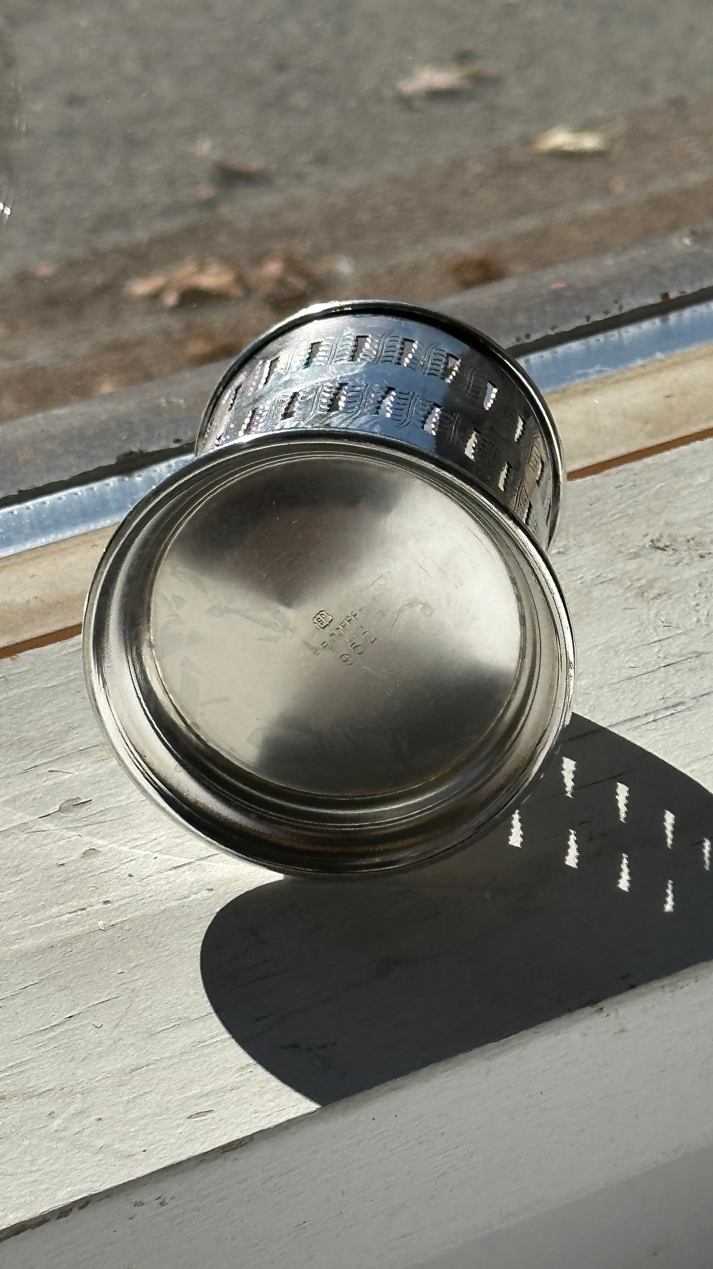 Vintage Silver Plated Copper Pen Holder