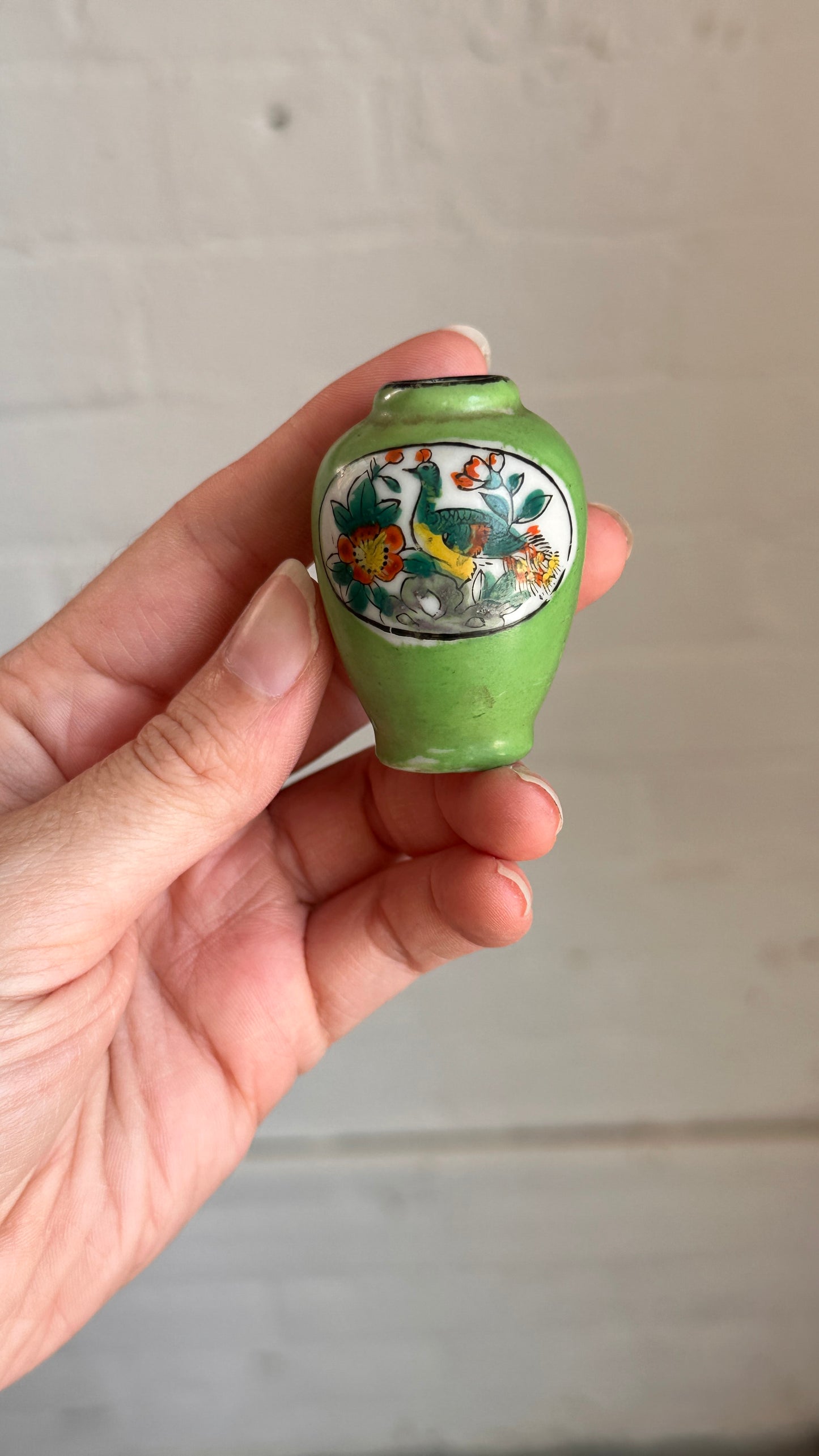 Miniate Hand Painted Ceramic Vase