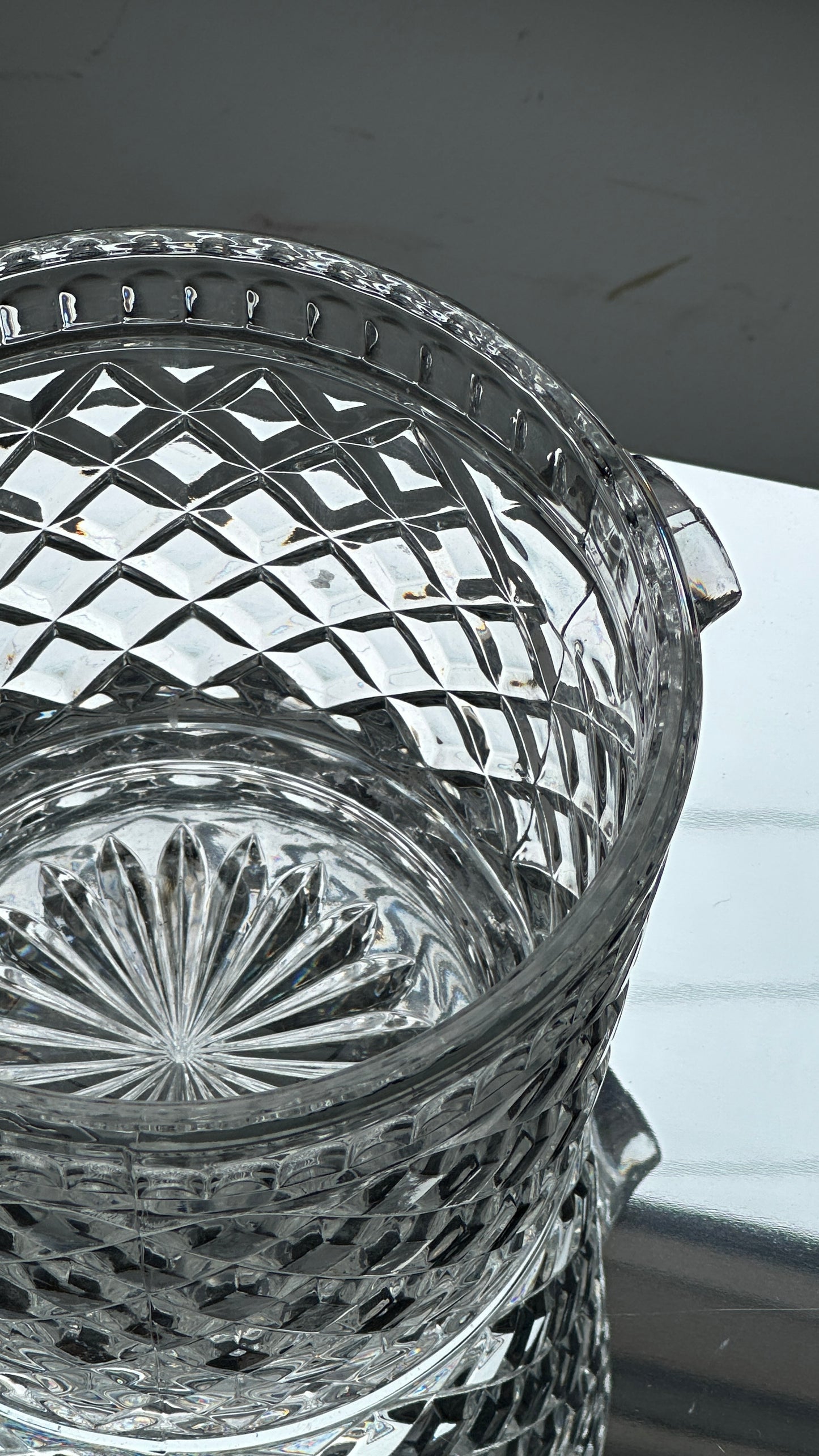 Vintage Cut Glass Ice Bucket