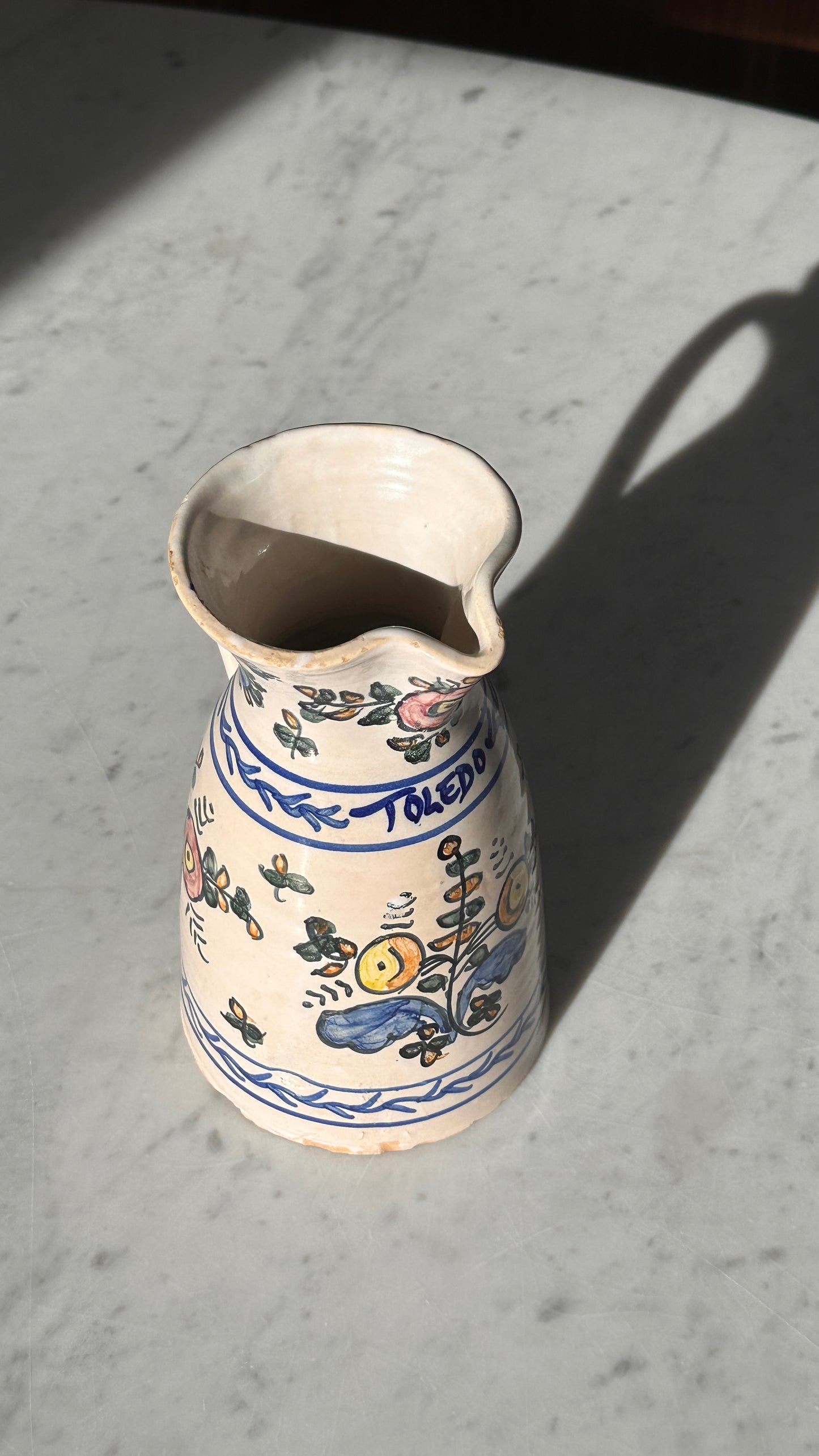 Hand Painted Toledo Pitcher