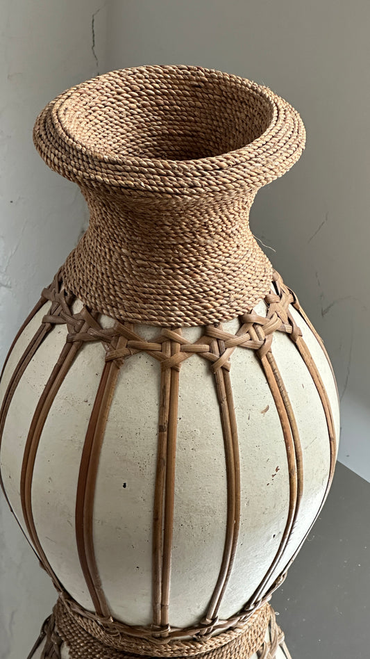 Large Woven Ceramic Vase