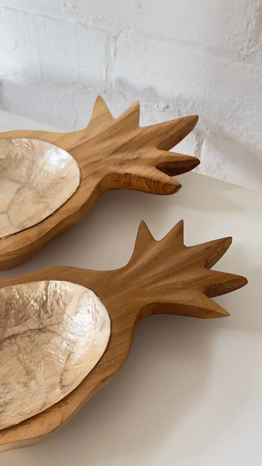 Pair of Pineapple Catch-Alls