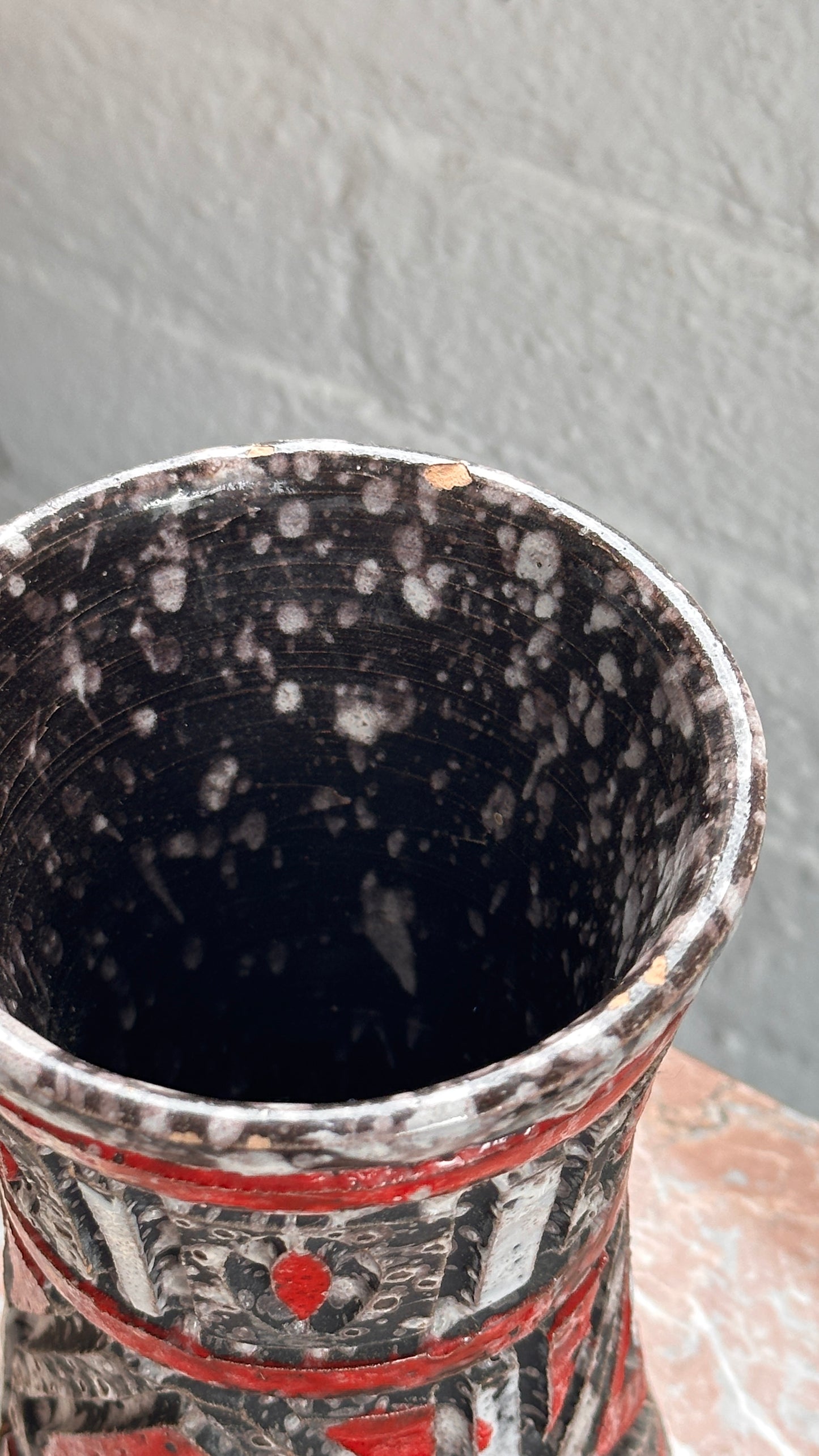 Mid Century Italian Sgraffito Vase