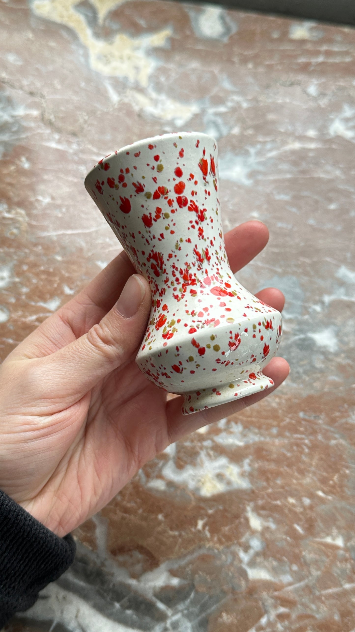 Small Ceramic Splatterware Vase