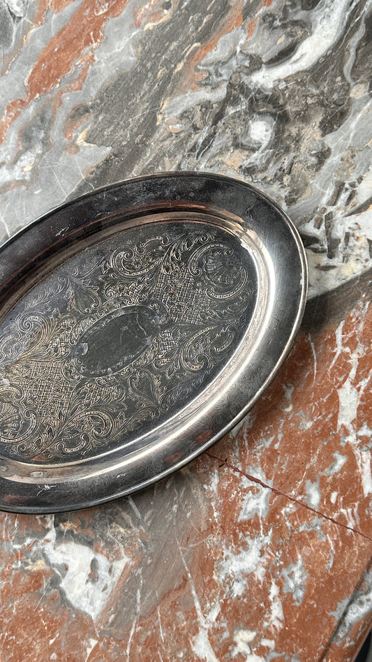 Vintage Canadian Silver Plated Serving Tray by Wm A Rogers