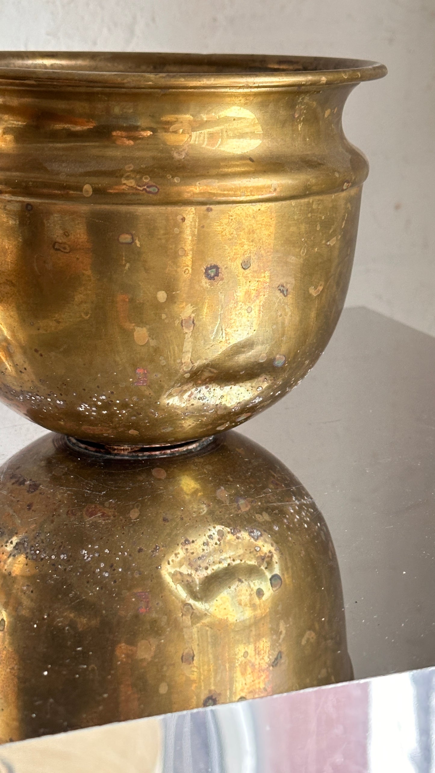 Vintage Brass Spittoon / Planter
