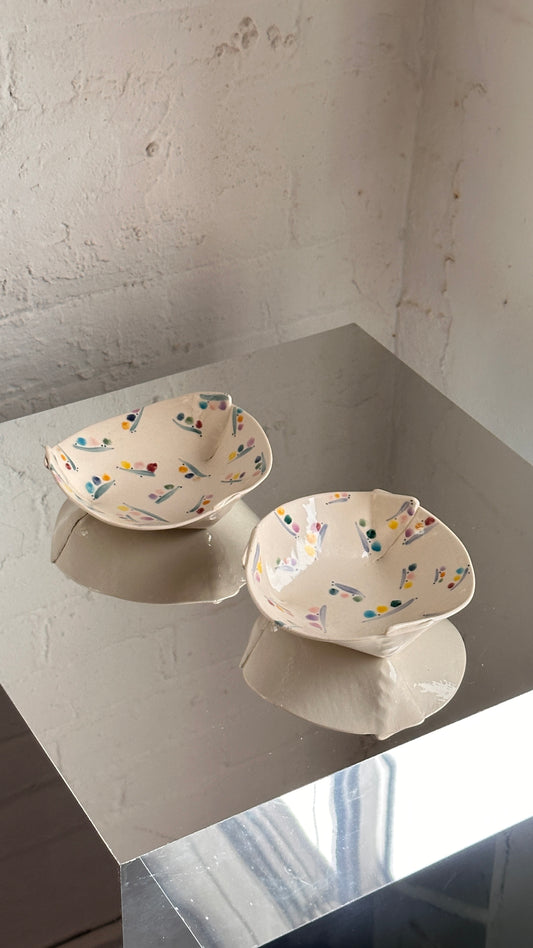 Pair of Vintage Bowls by L. Clover
