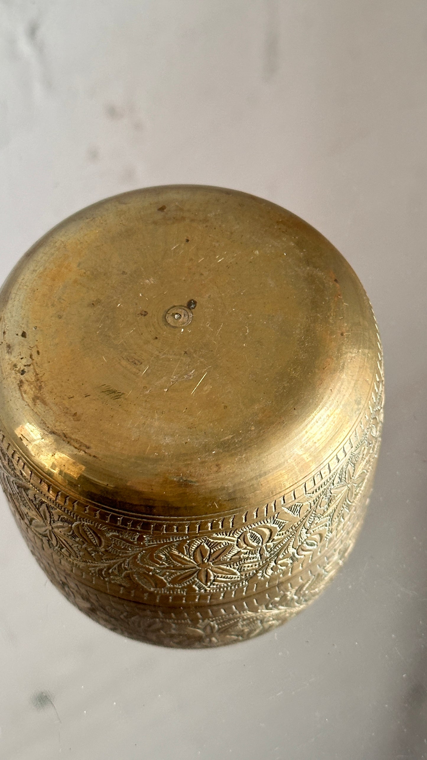 Engraved Brass Bowl