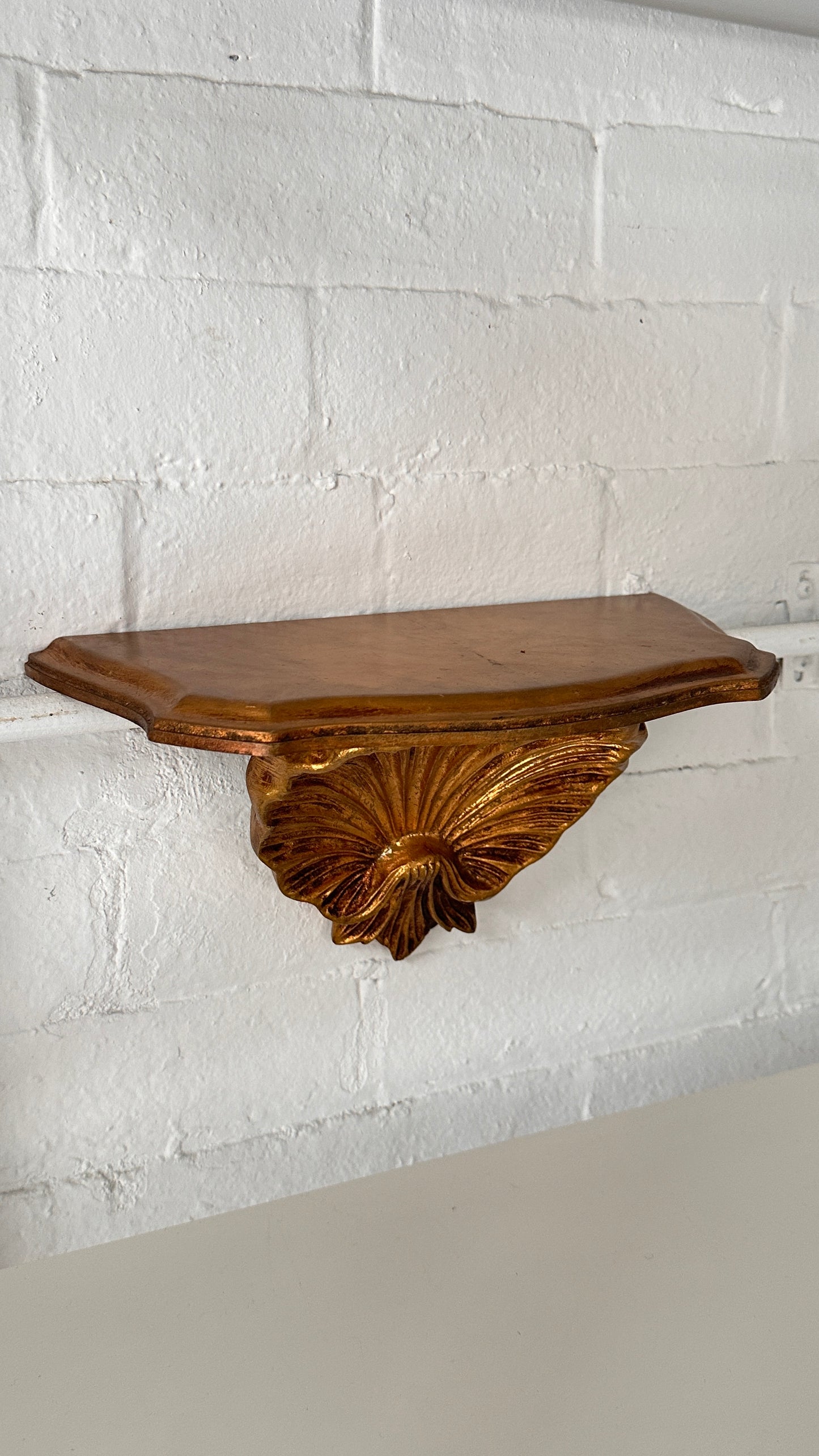 Giltwood Grotto Shell Wall Shelf