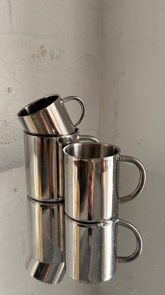 Set of 3 Stainless Barista Cups