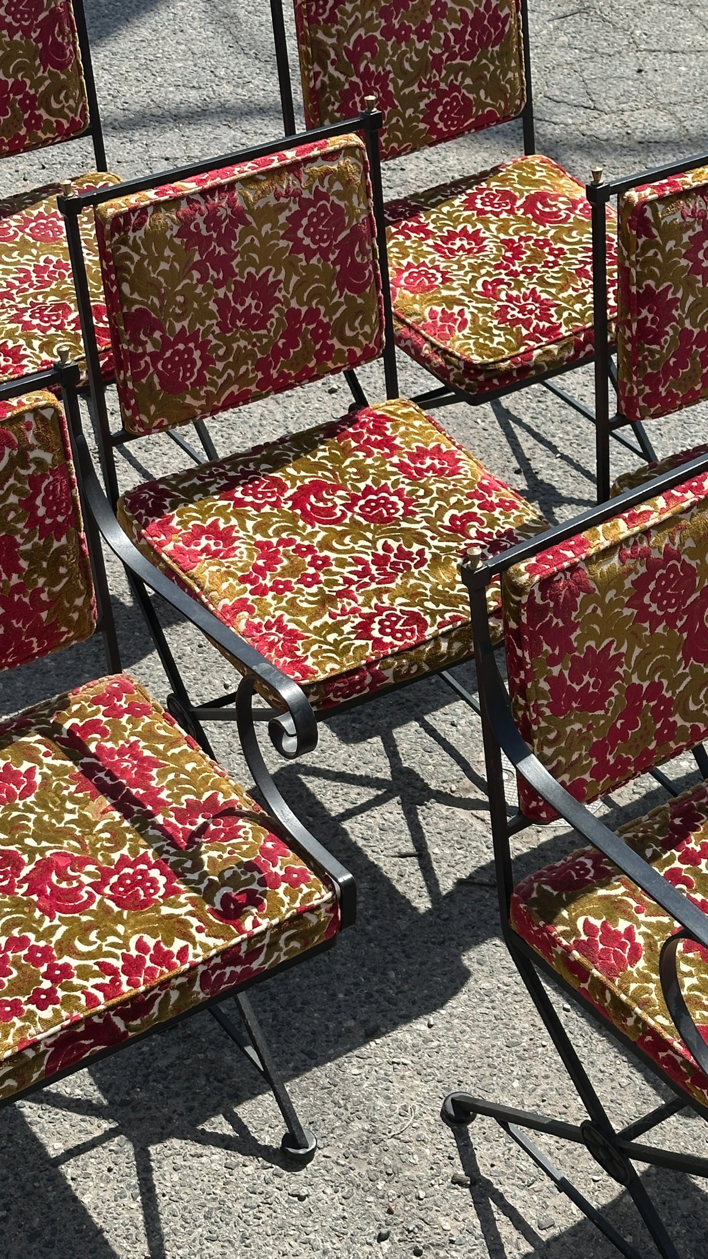 Set of 6 Wrought Iron Chairs