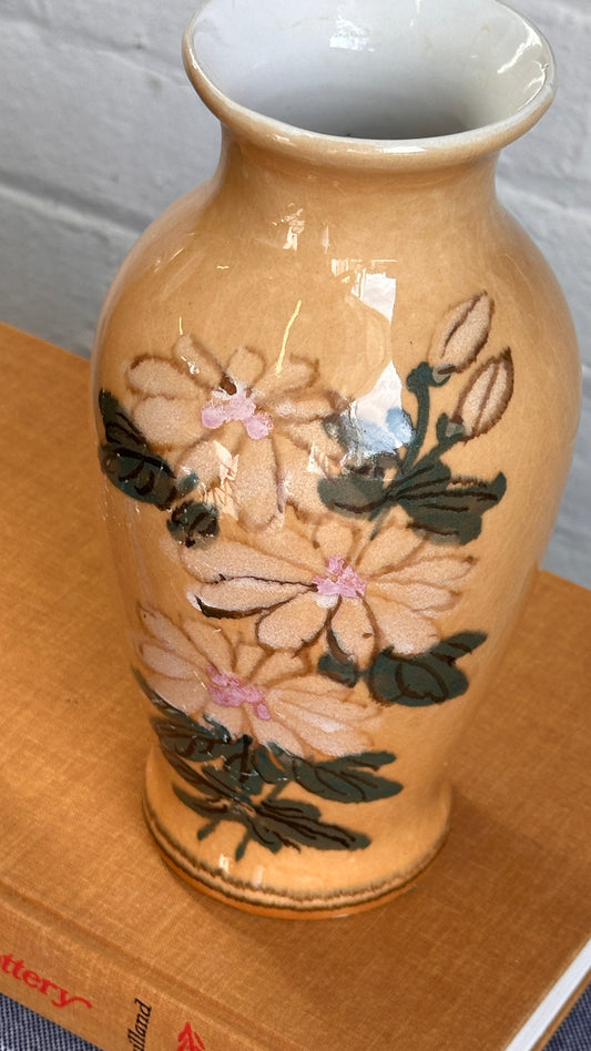 Hand Painted Floral Ceramic Vase