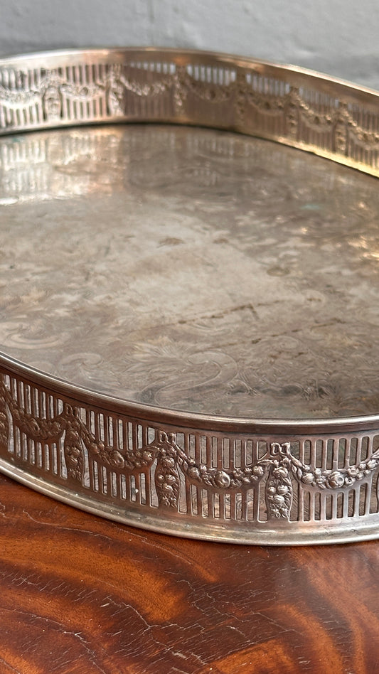 Vintage Sheffield Silver Plated Serving Tray