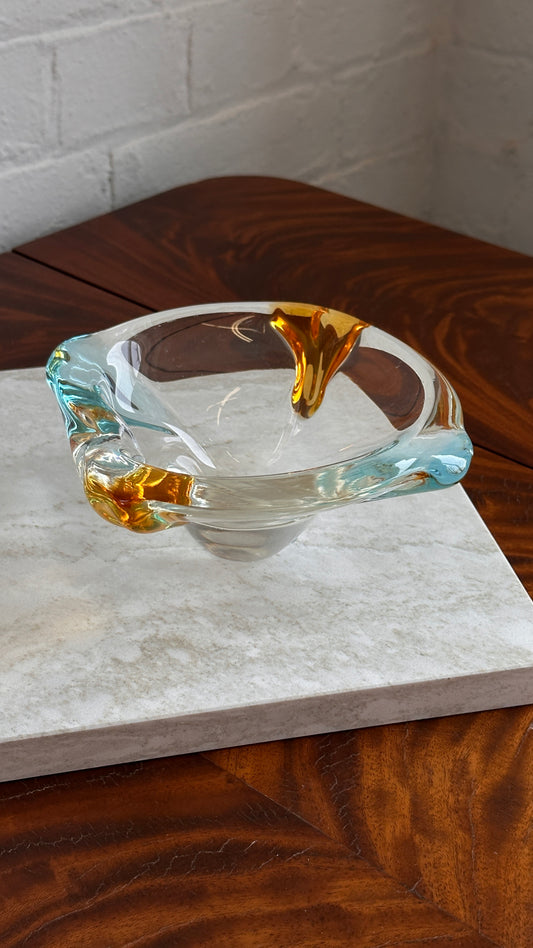 Vintage Art Glass Ashtray