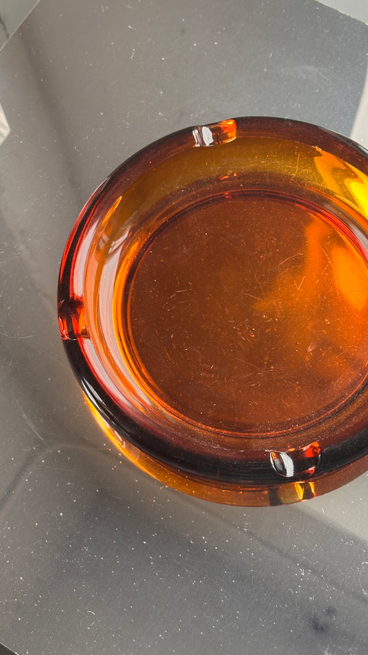 Vintage Amber Ashtray