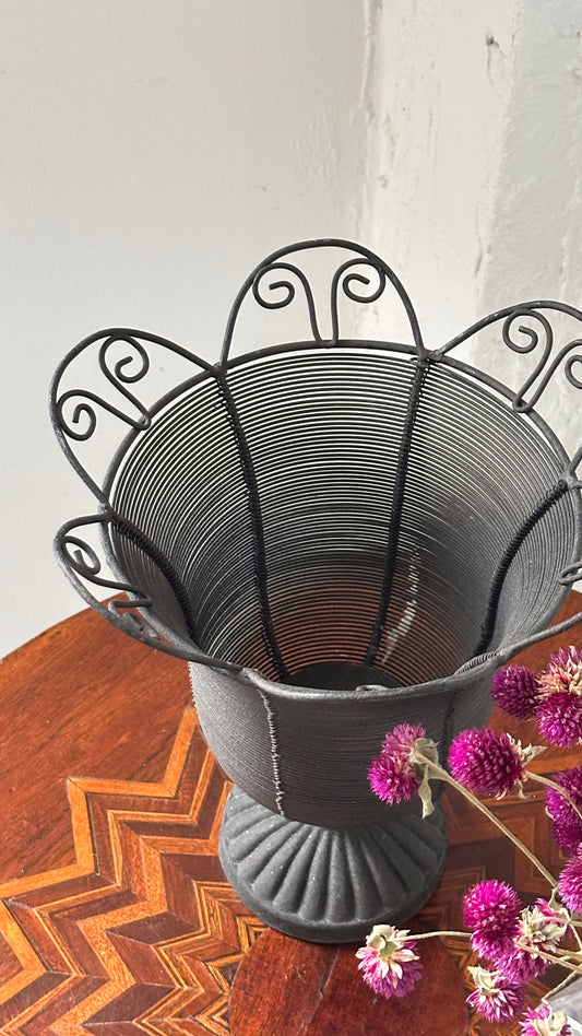 Vintage Wire / Iron Candle Holder