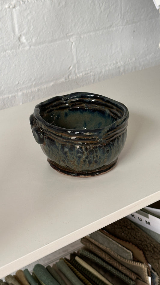 Handmade Ceramic Bowl with Coil Edge