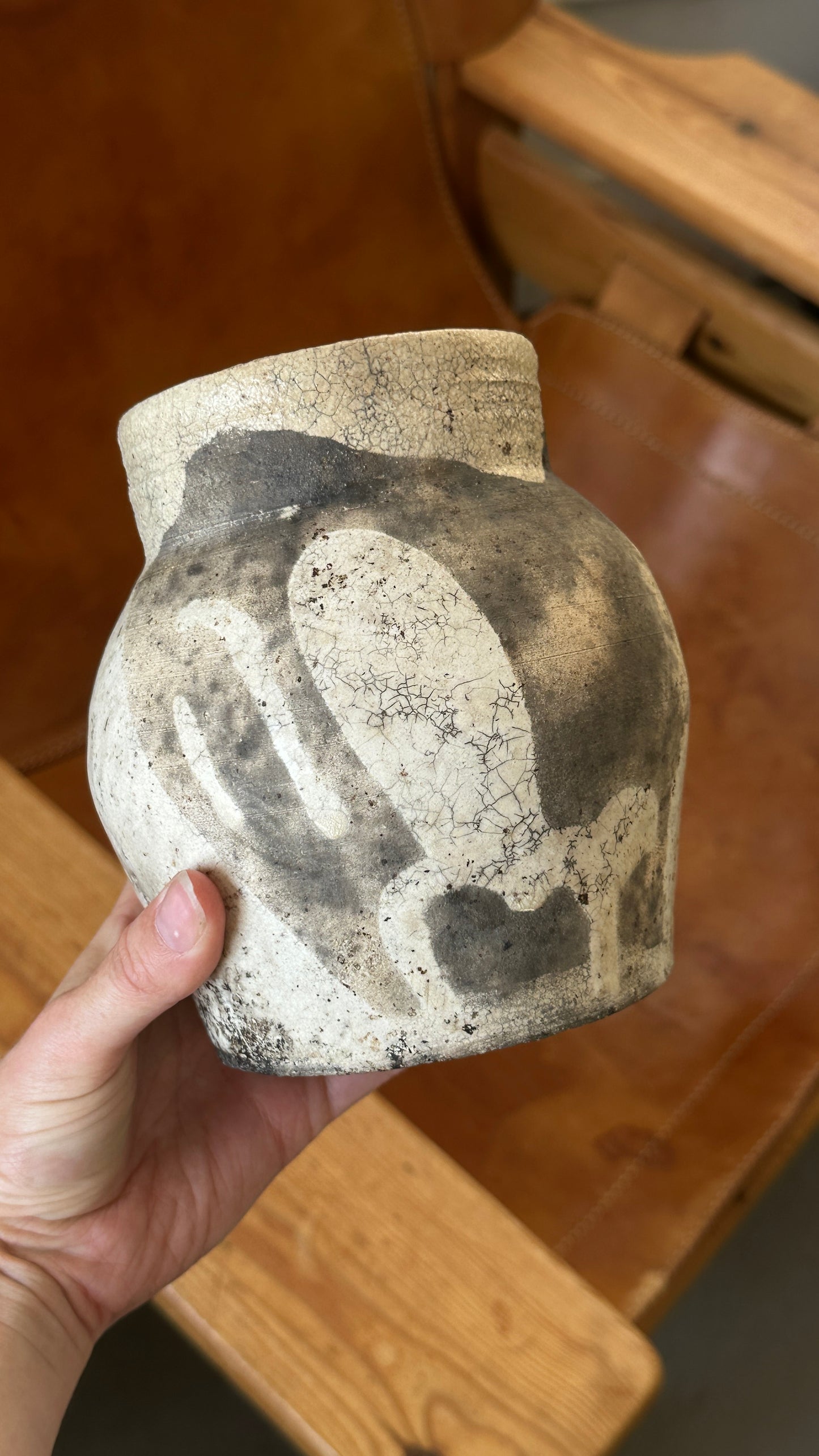 Thrown Raku Vessel