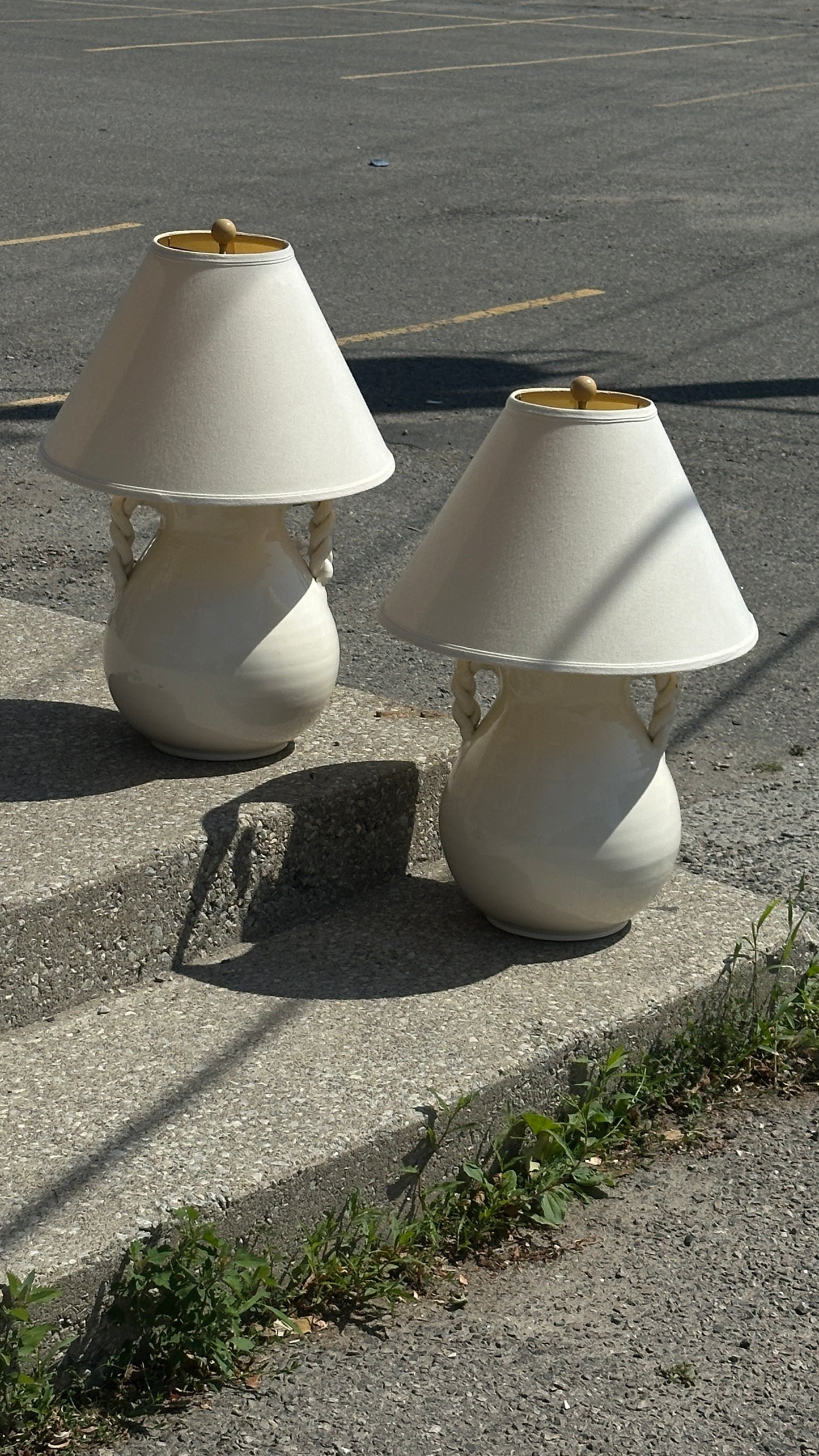 Pair of Oversized Ceramic Table Lamps