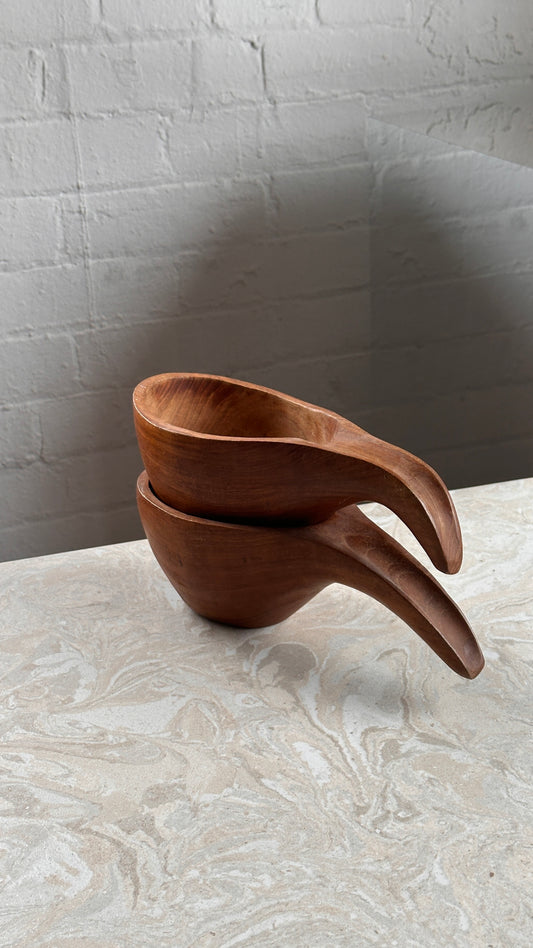 Pair of Wooden Kuksa Mugs