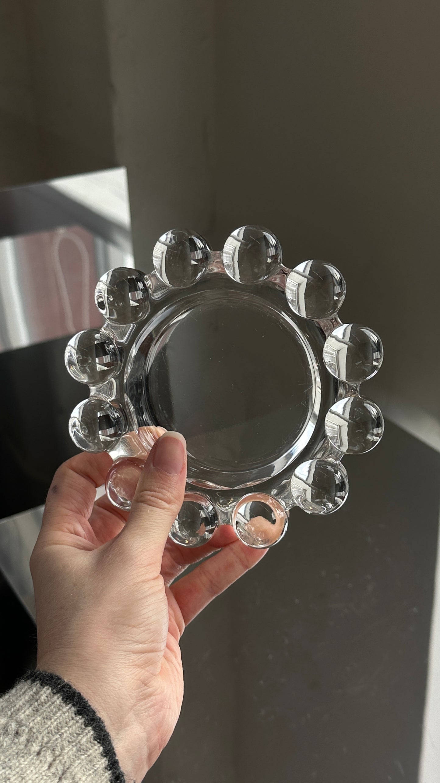 Vintage Bubble Glass Ashtray