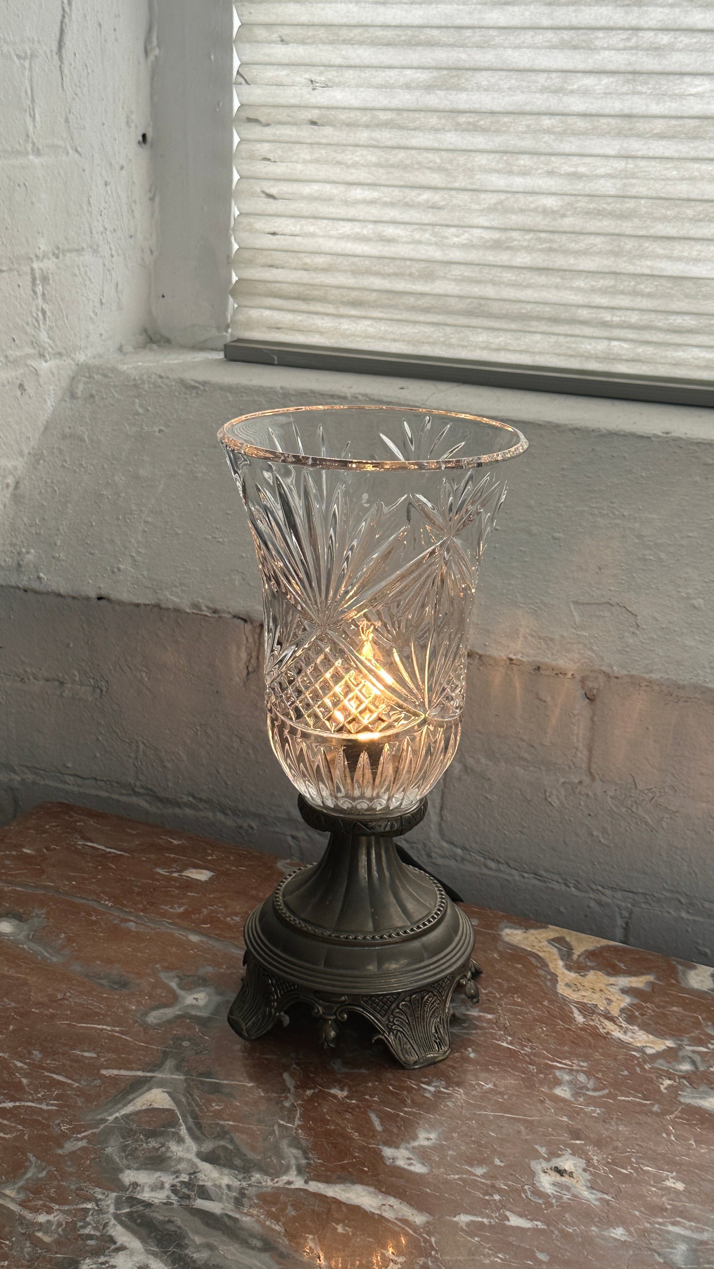Vintage Hurricane Table Lamp