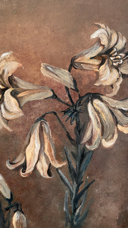 Floral Painting on Board