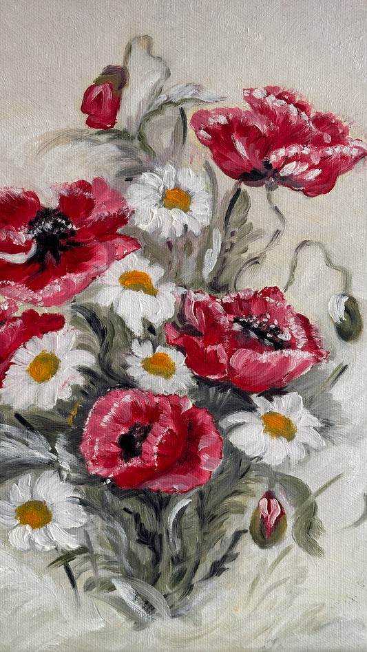 Floral Painting on Canvas
