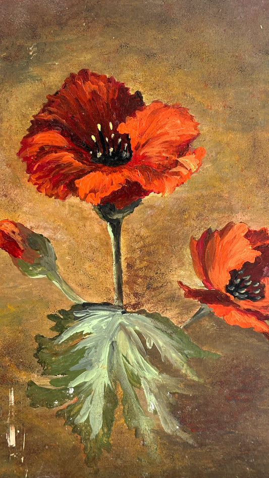 Floral Painting on Board