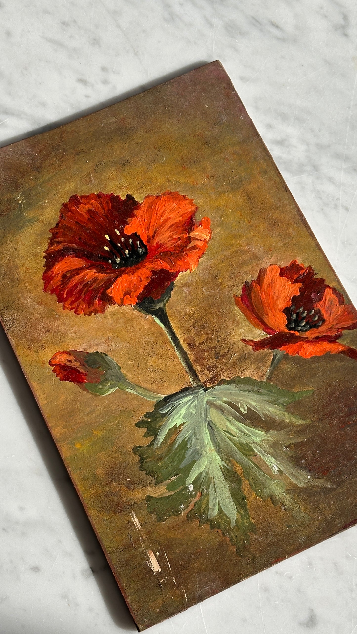 Floral Painting on Board