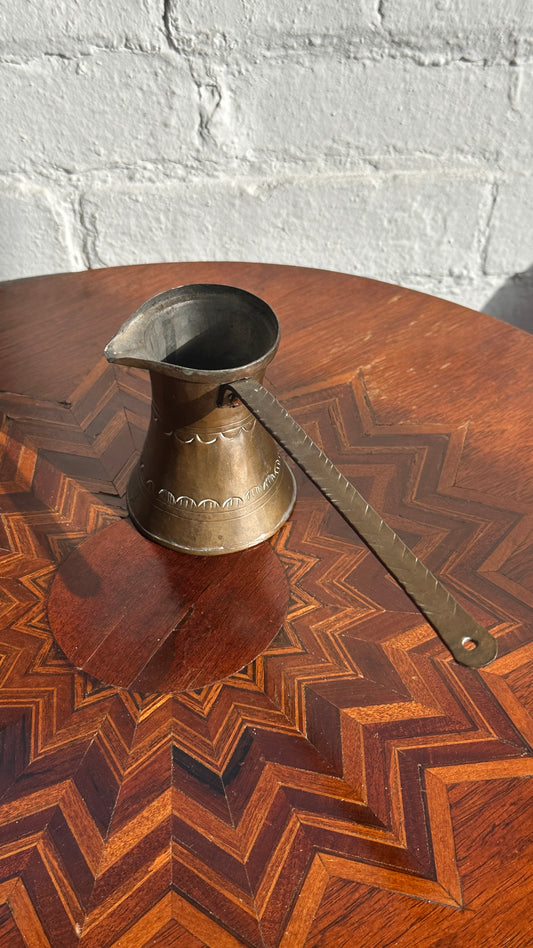 Hand Hammered Brass Turkish Coffee Pot with Handle