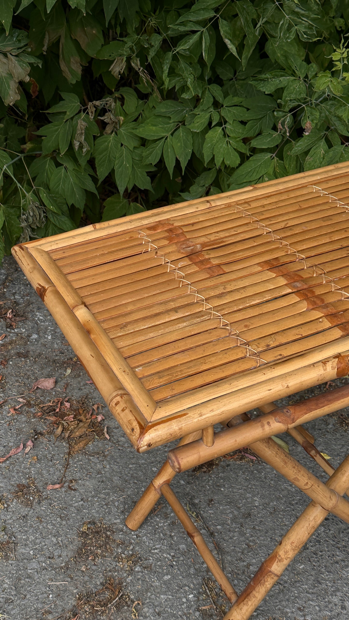 Folding Bamboo Table