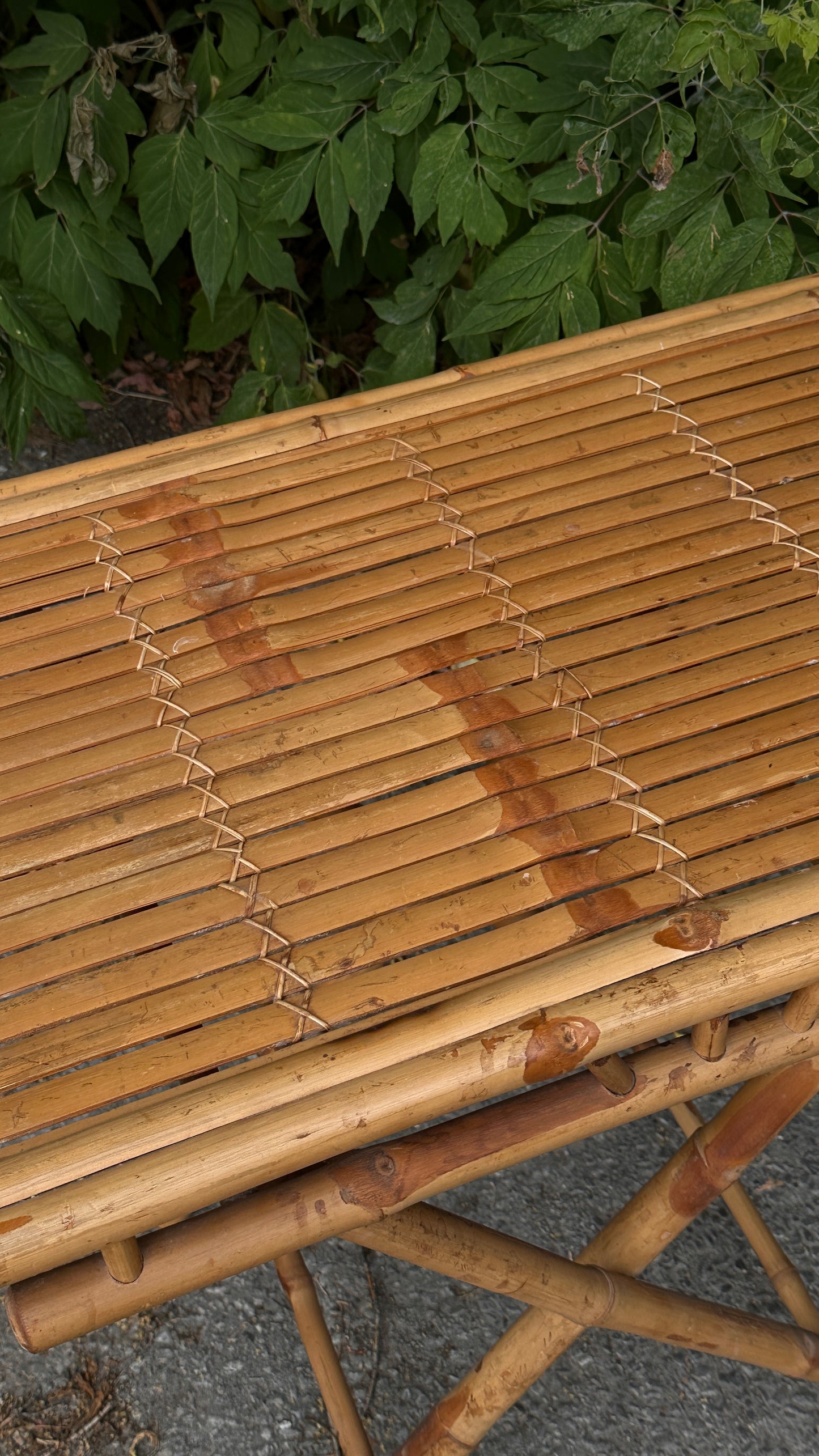 Folding Bamboo Table