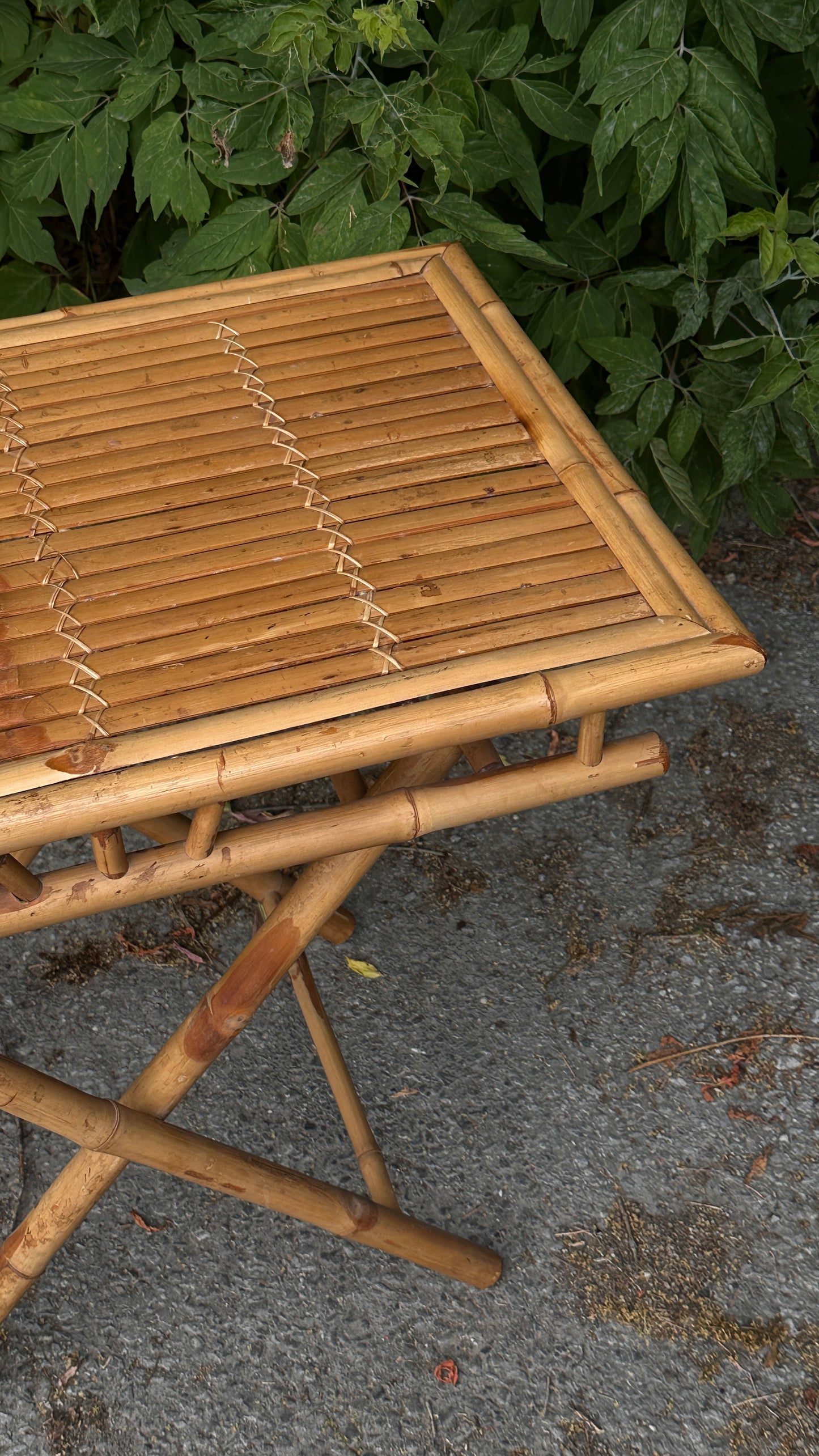 Folding Bamboo Table