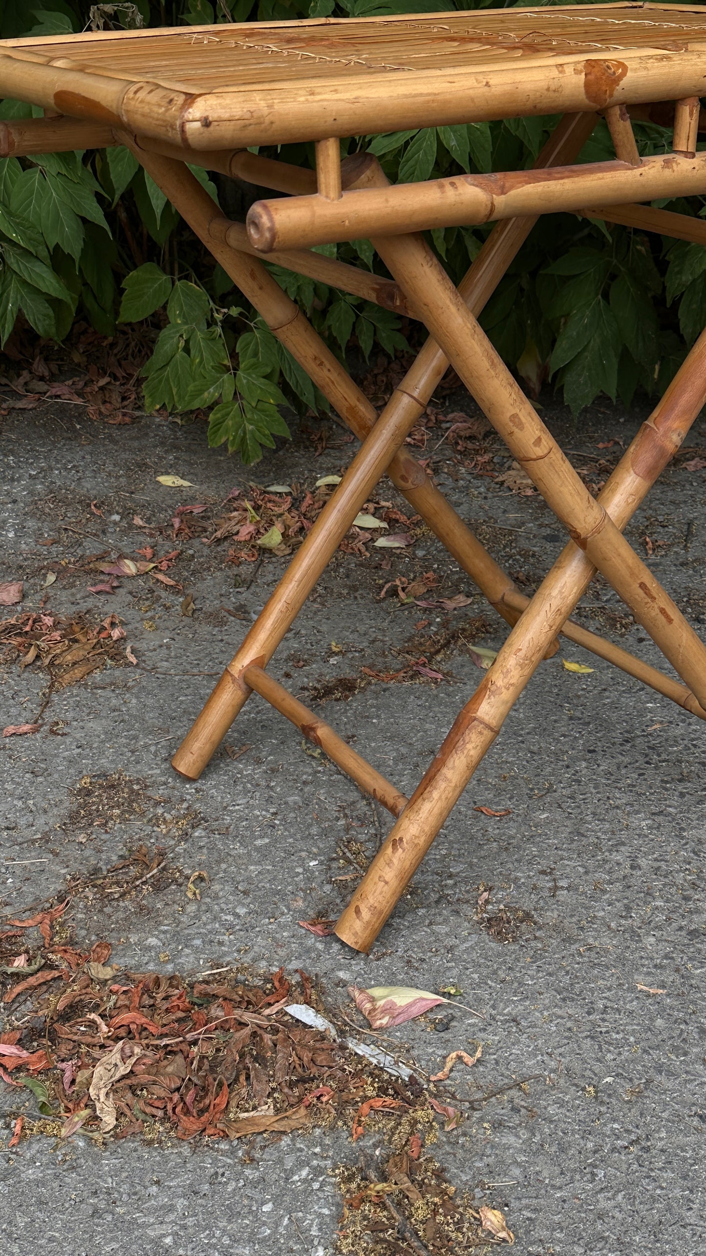 Folding Bamboo Table