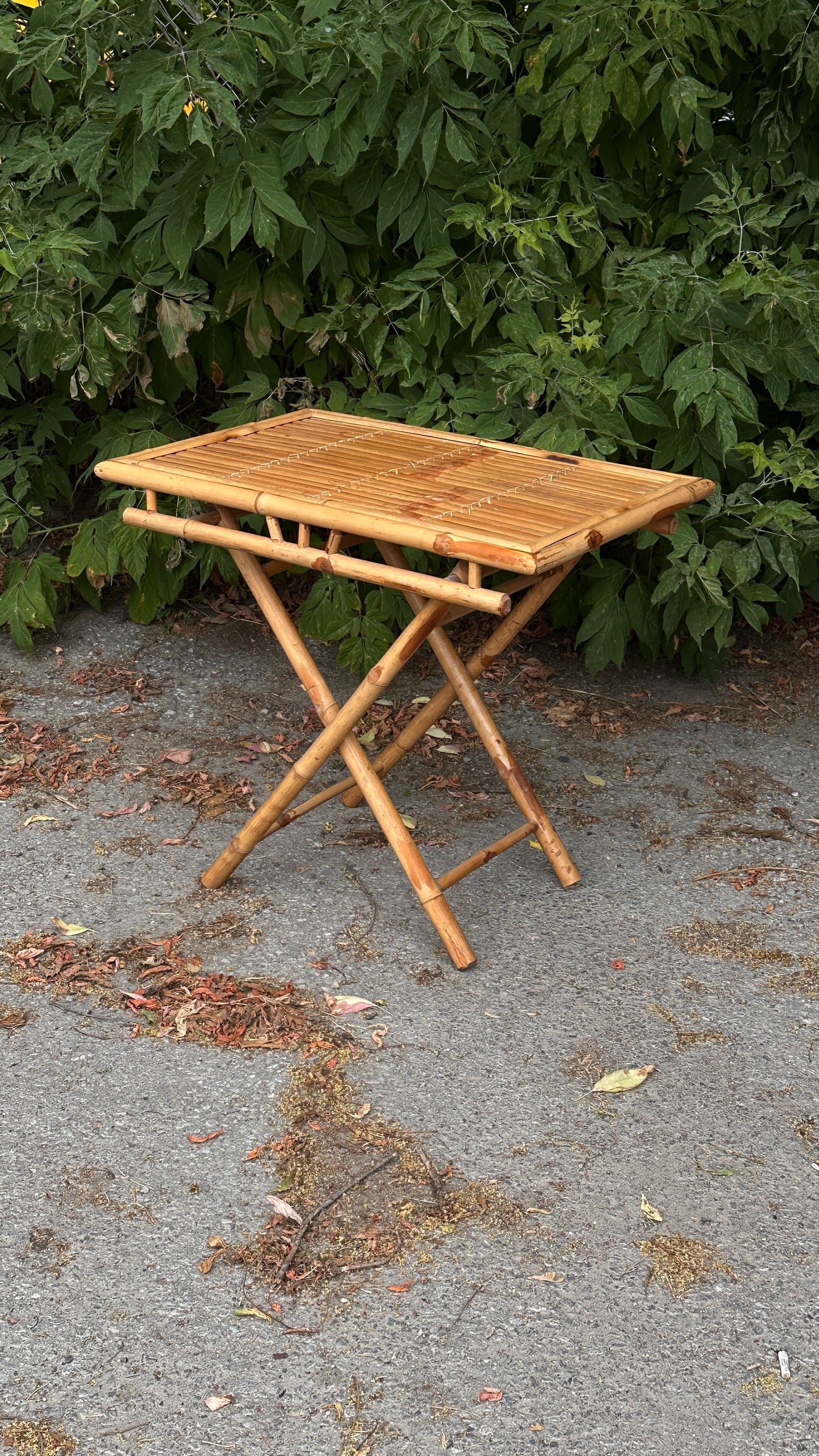 Folding Bamboo Table