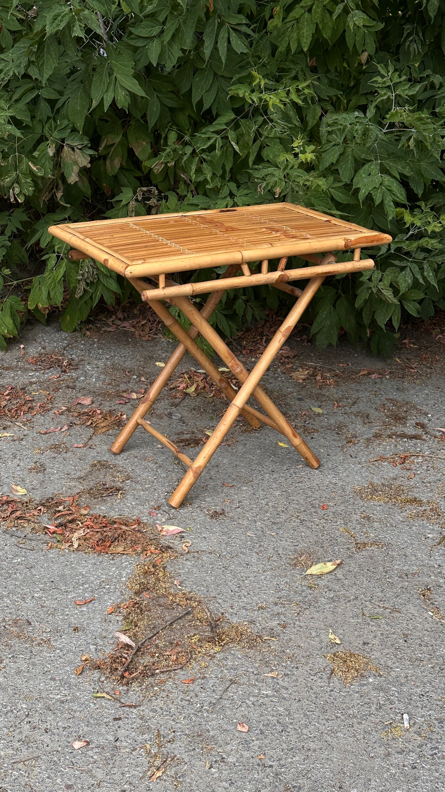 Folding Bamboo Table