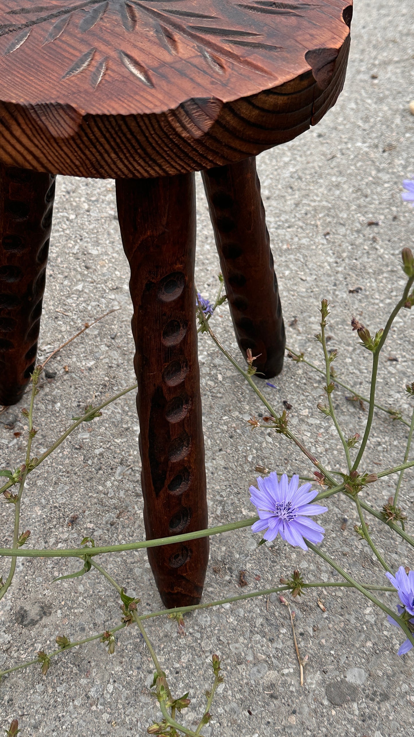 Carved Wooden Stool
