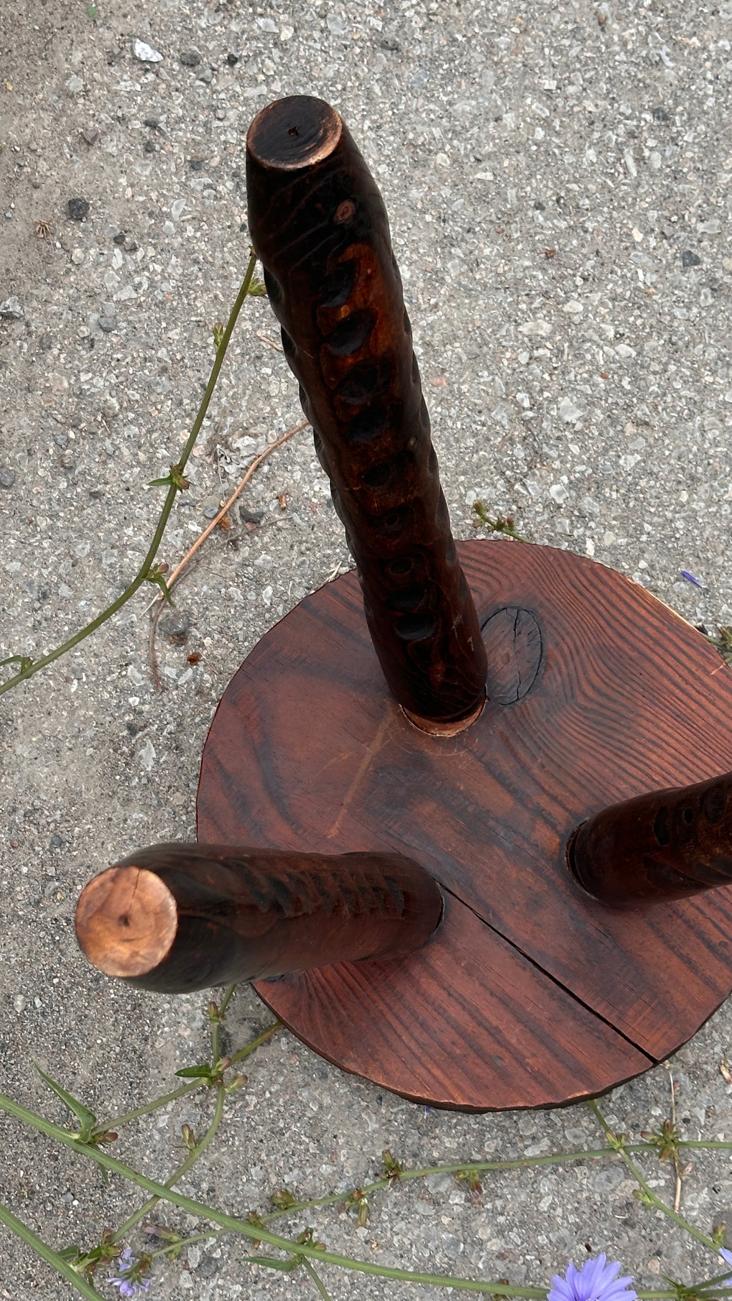 Carved Wooden Stool