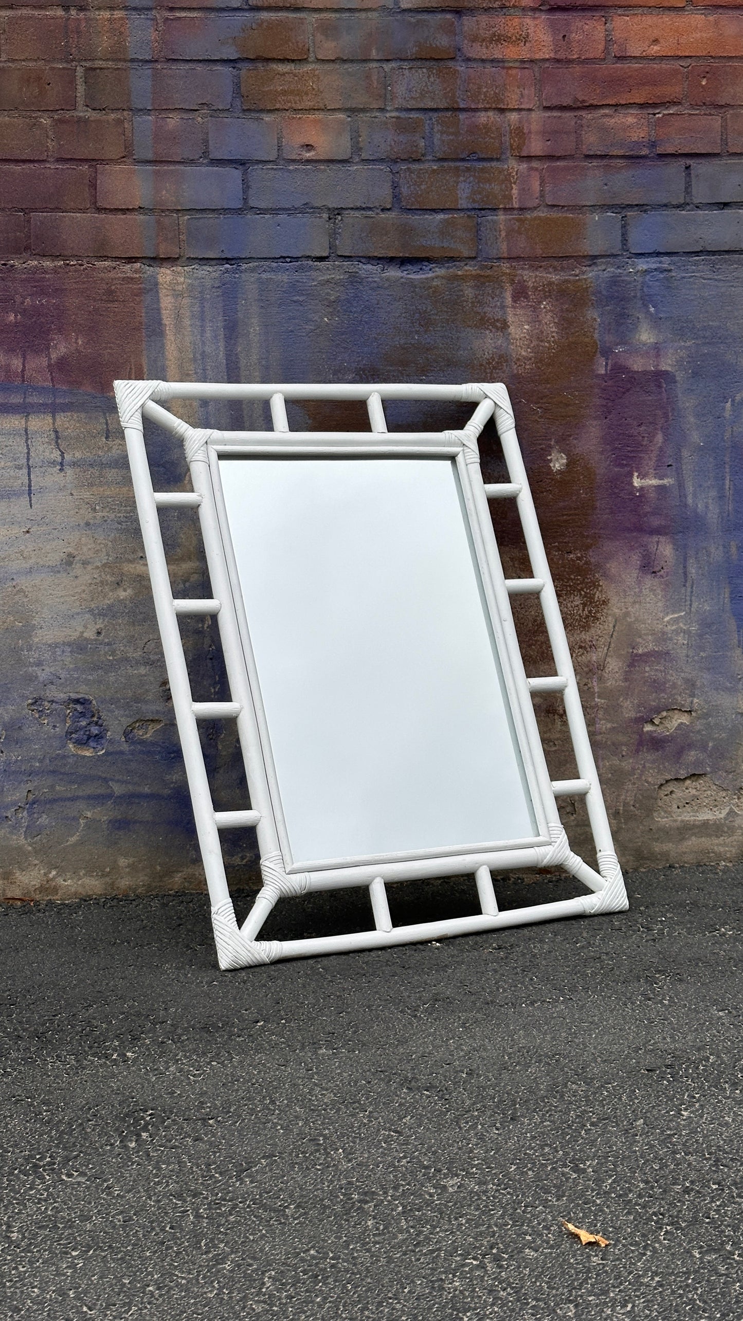 White Bamboo Mirror