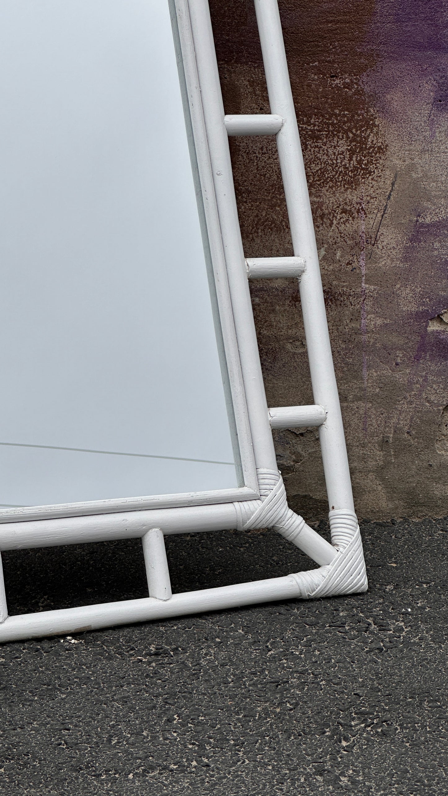 White Bamboo Mirror