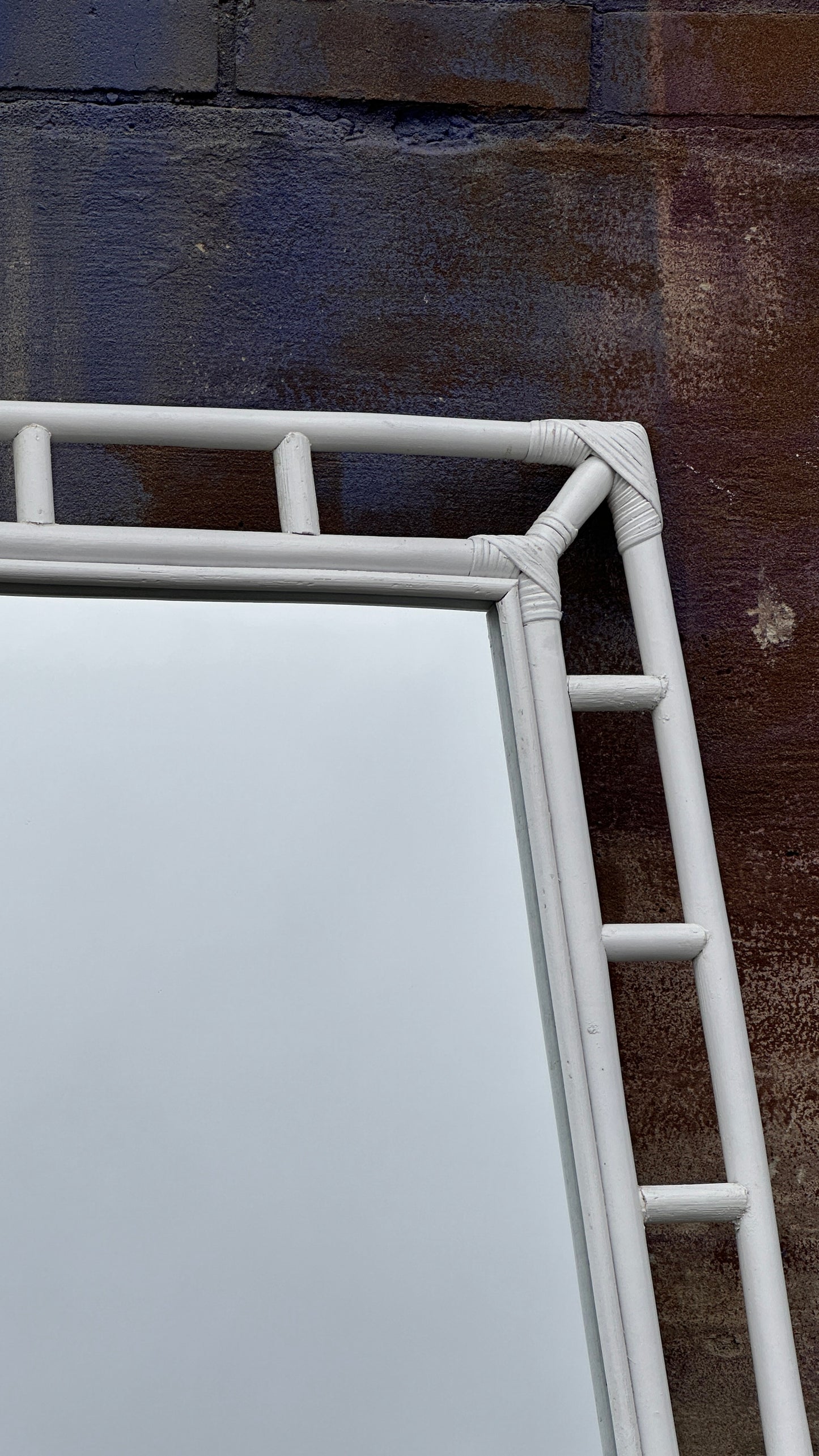 White Bamboo Mirror