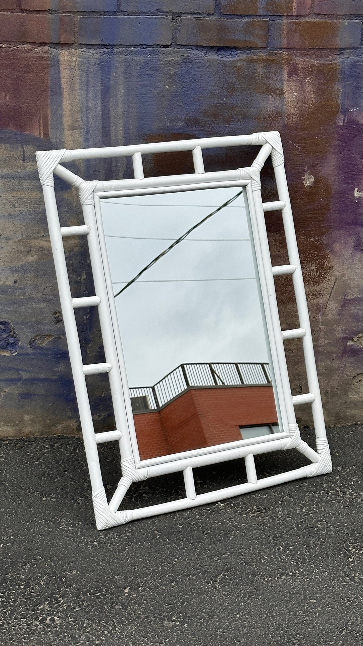 White Bamboo Mirror