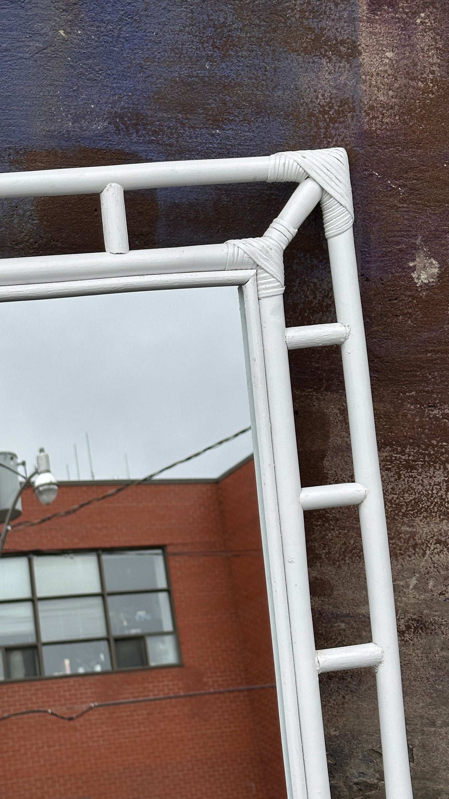 White Bamboo Mirror