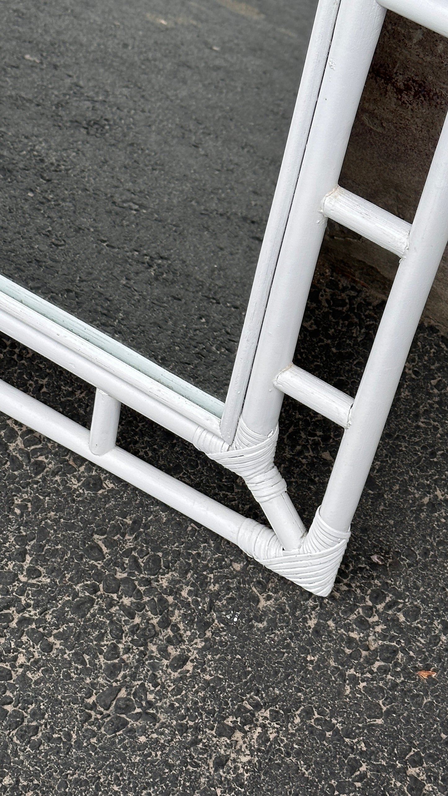 White Bamboo Mirror