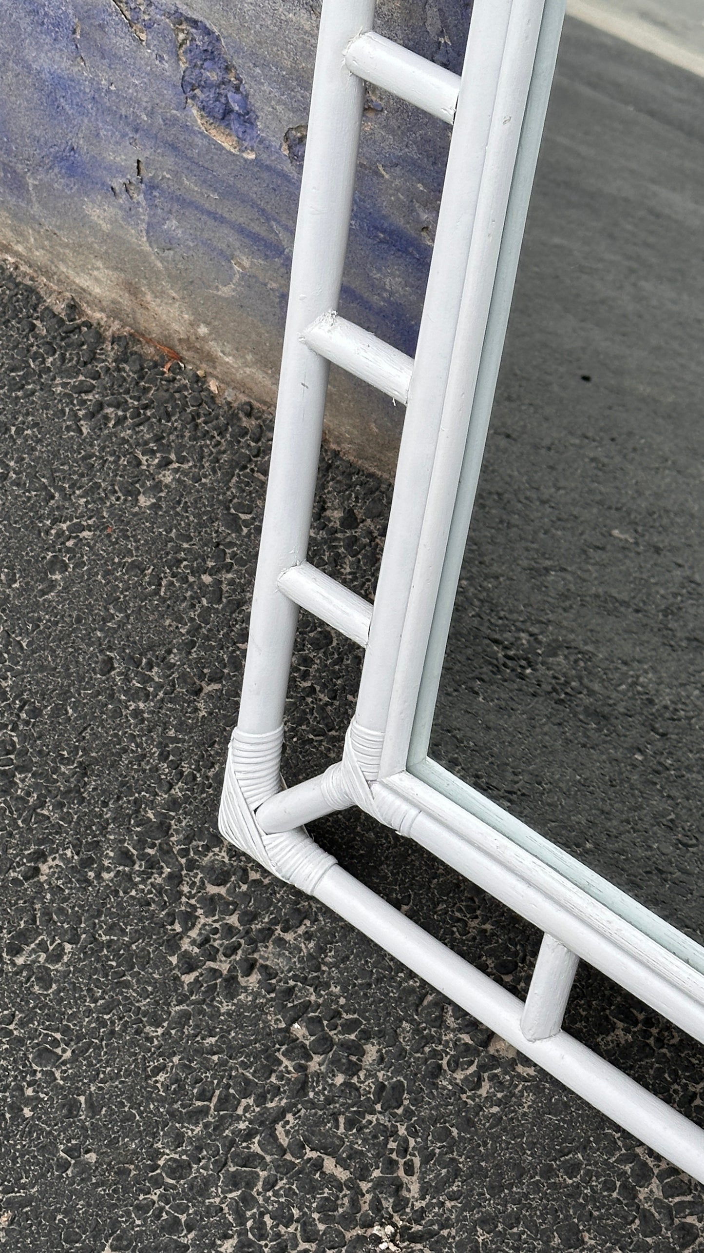 White Bamboo Mirror