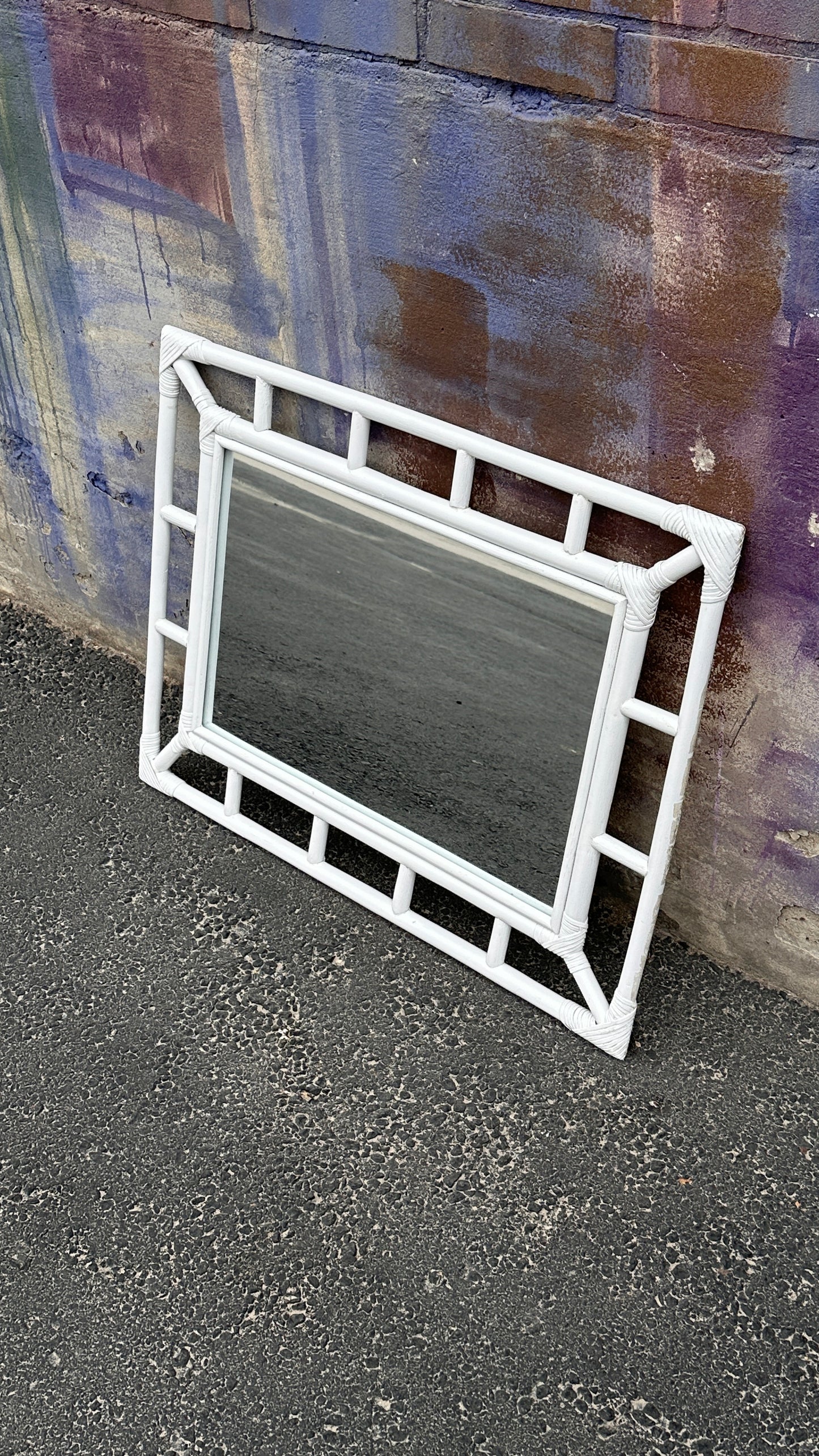 White Bamboo Mirror