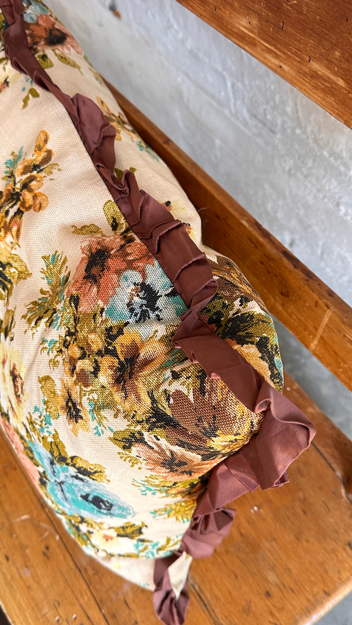 Vintage Floral Throw Pillow